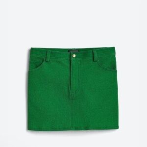 NEW MEGAN Renne NWOT Rio Green Denim Mini Skirt Size 31